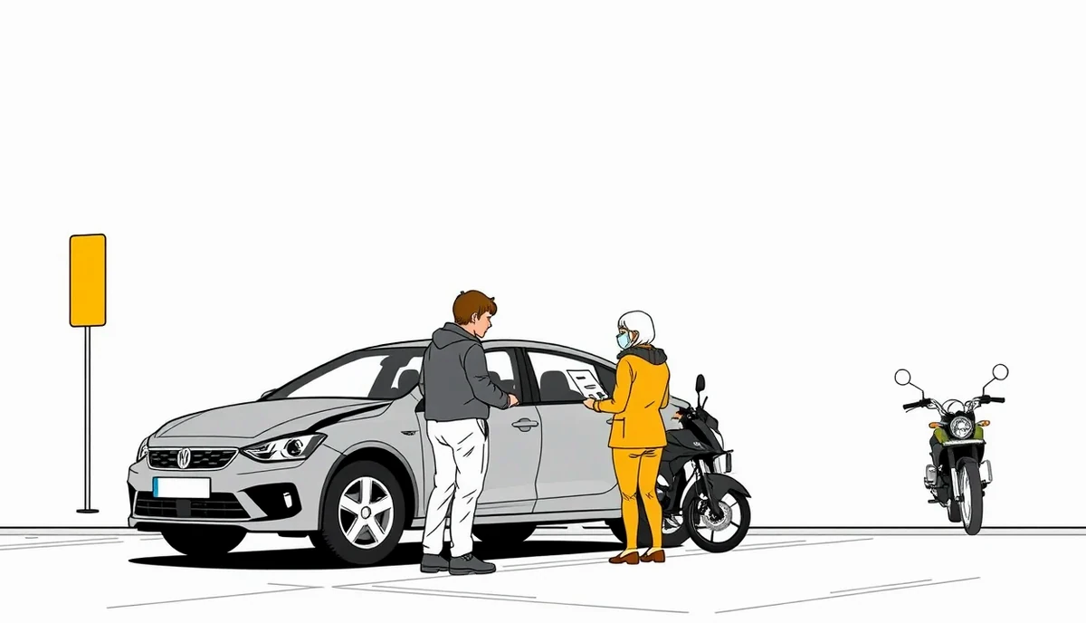 Biely úžitkový automobil zaparkovaný vedľa kompaktného mestského hatchbacku